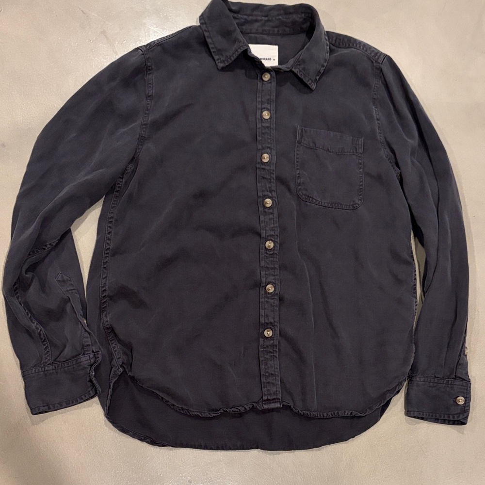 Lucky Brand Women's Button-Down Shirt in Washed Black